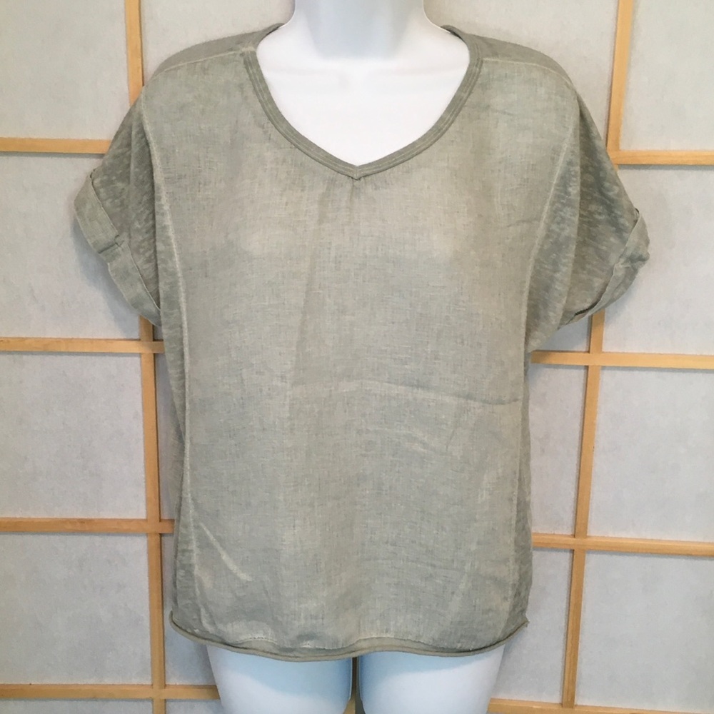 Kaktus Linen Top Sage Green
